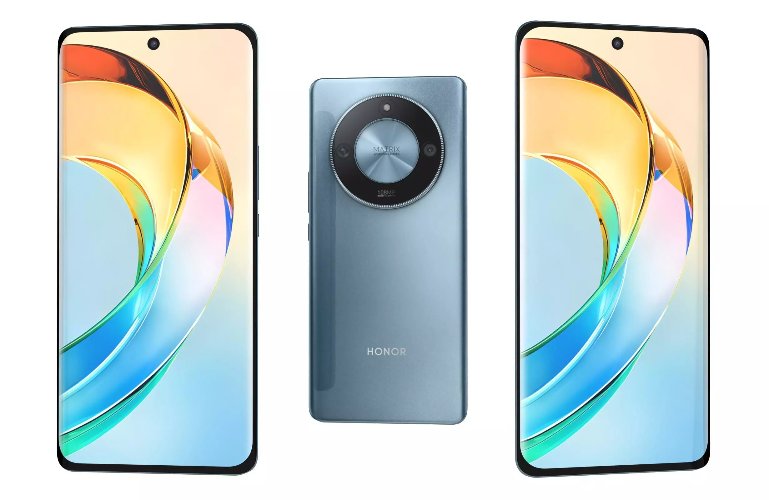 Honor X50 Blue Low-poly 3D model_0