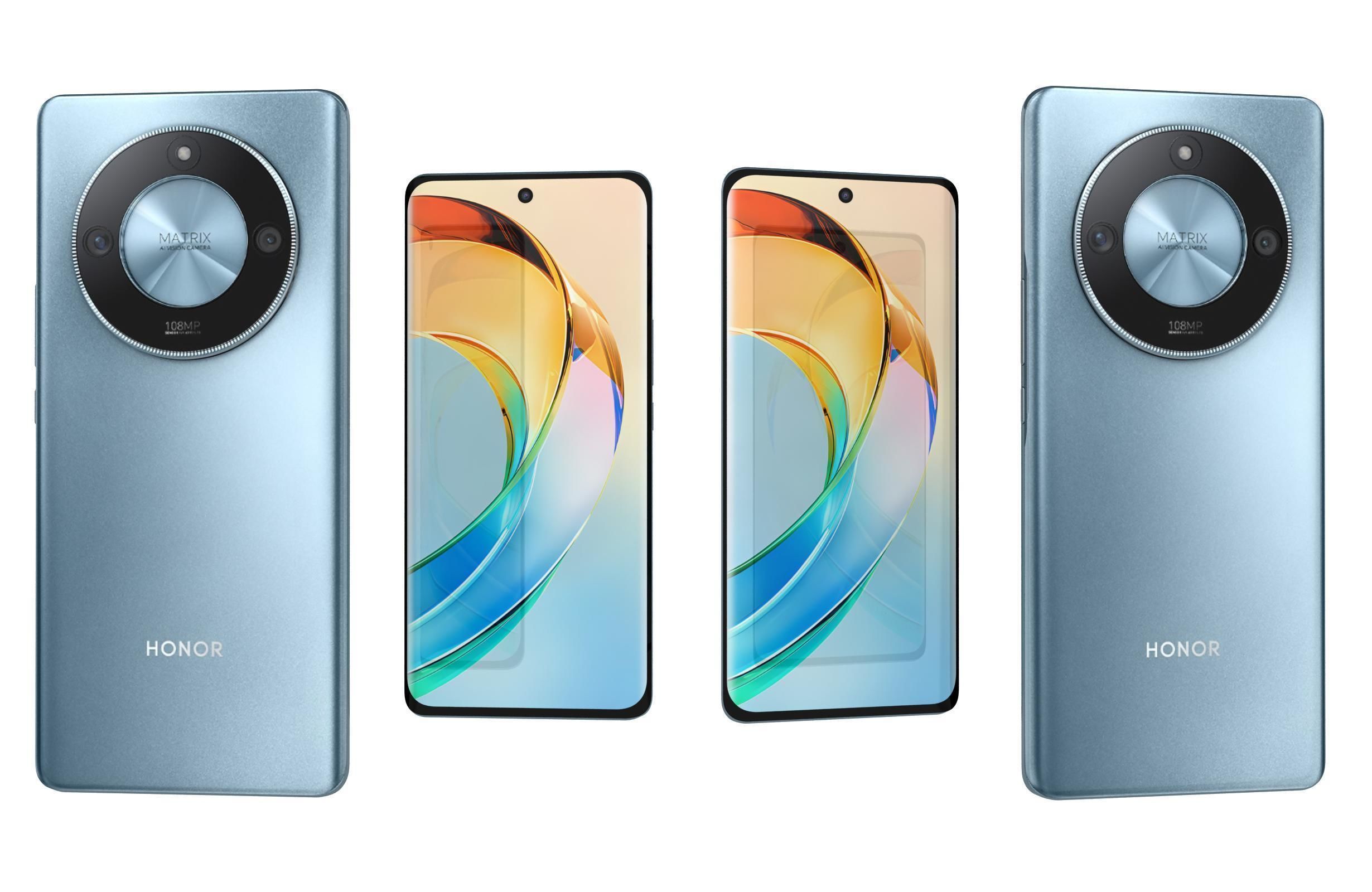 Honor X50 Blue Low-poly 3D model_3