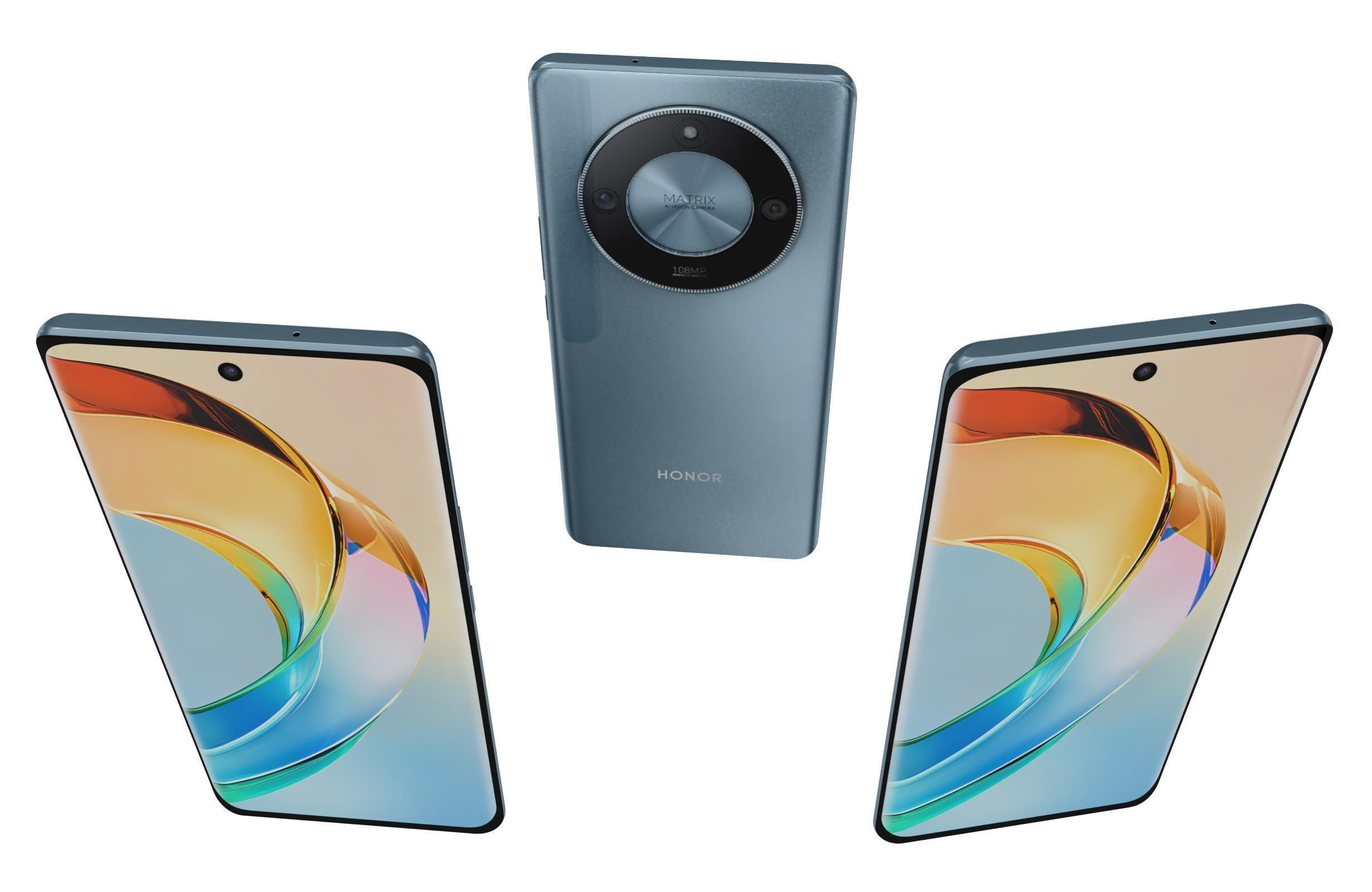 Honor X50 Blue Low-poly 3D model_1