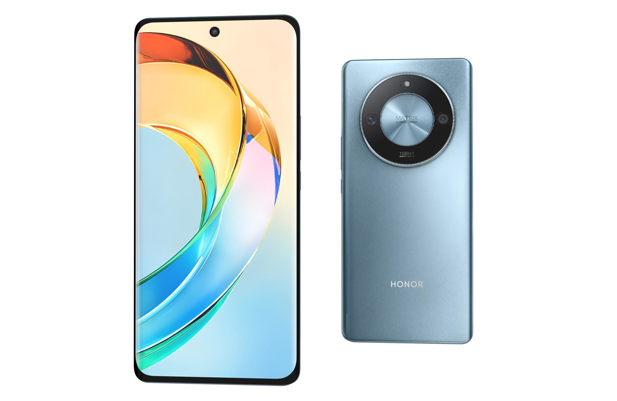 Honor X50 Blue Low-poly 3D model_6