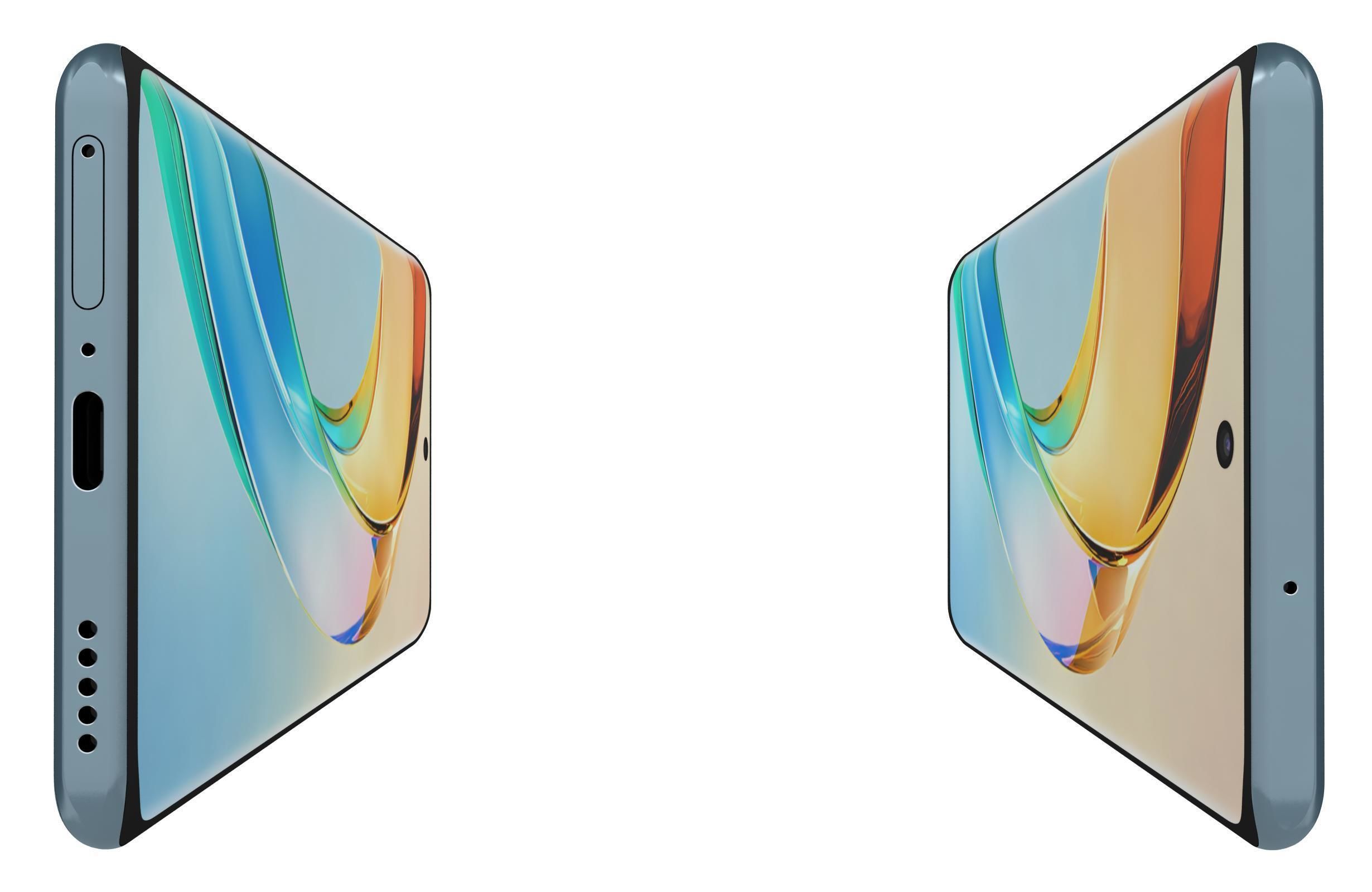 Honor X50 Blue Low-poly 3D model_8