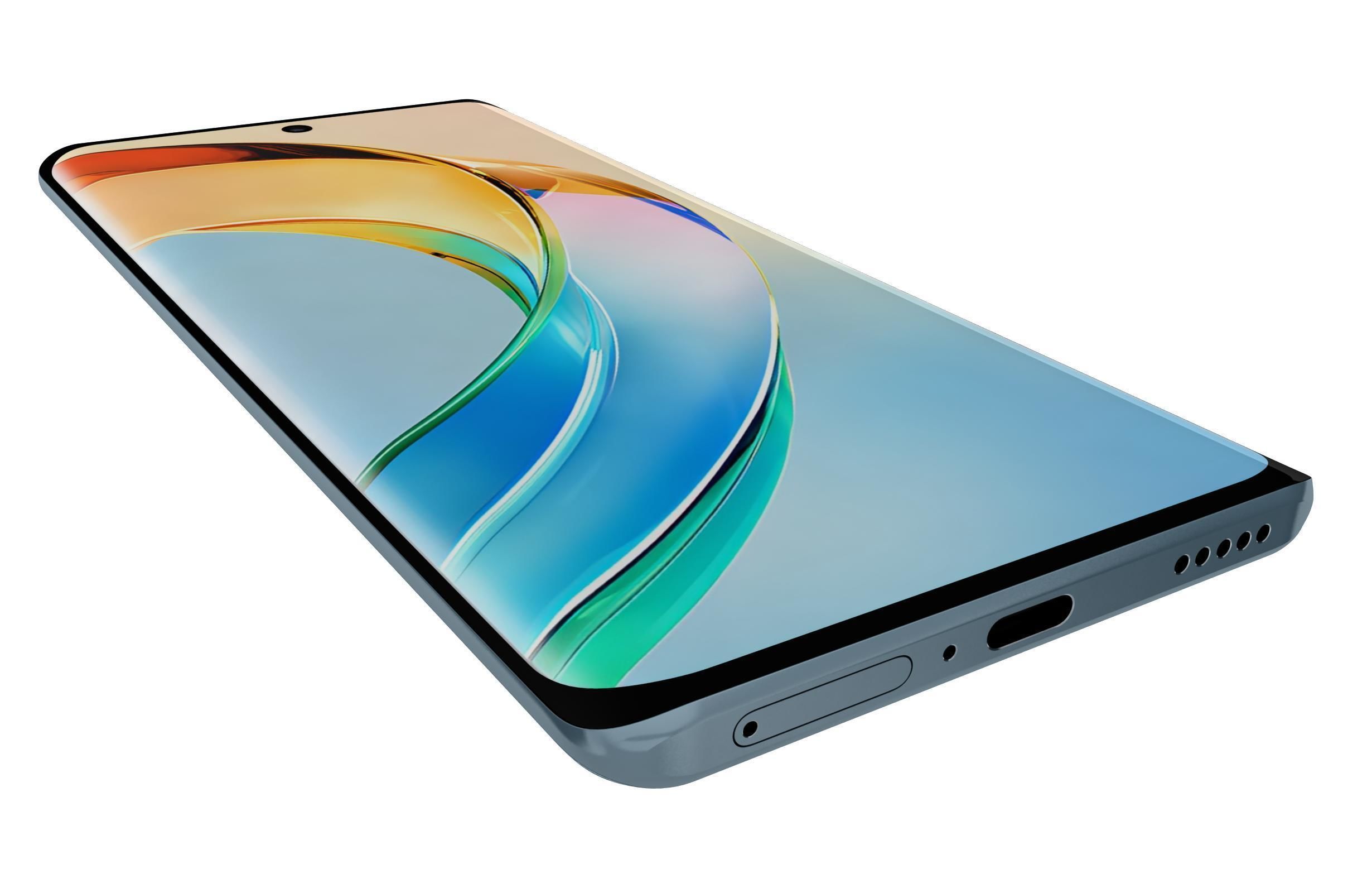 Honor X50 Blue Low-poly 3D model_12