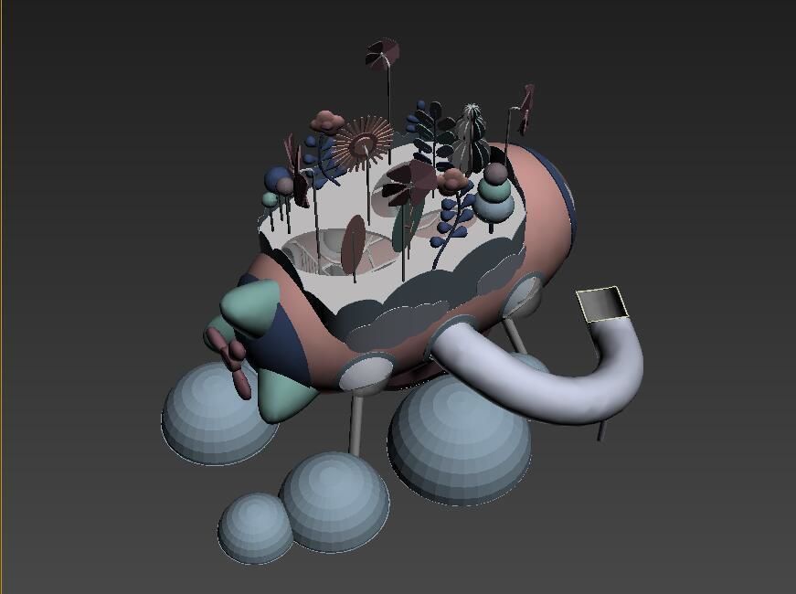 Submarine Playground 3D model_7