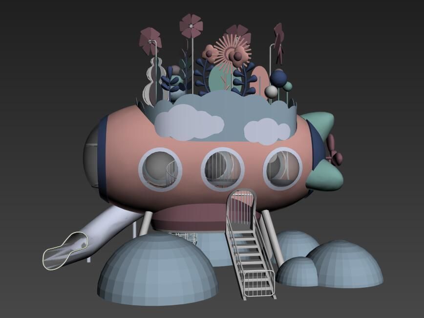 Submarine Playground 3D model_2