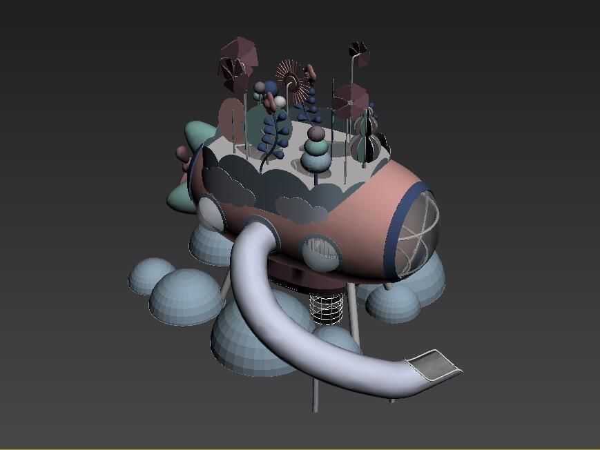 Submarine Playground 3D model_4