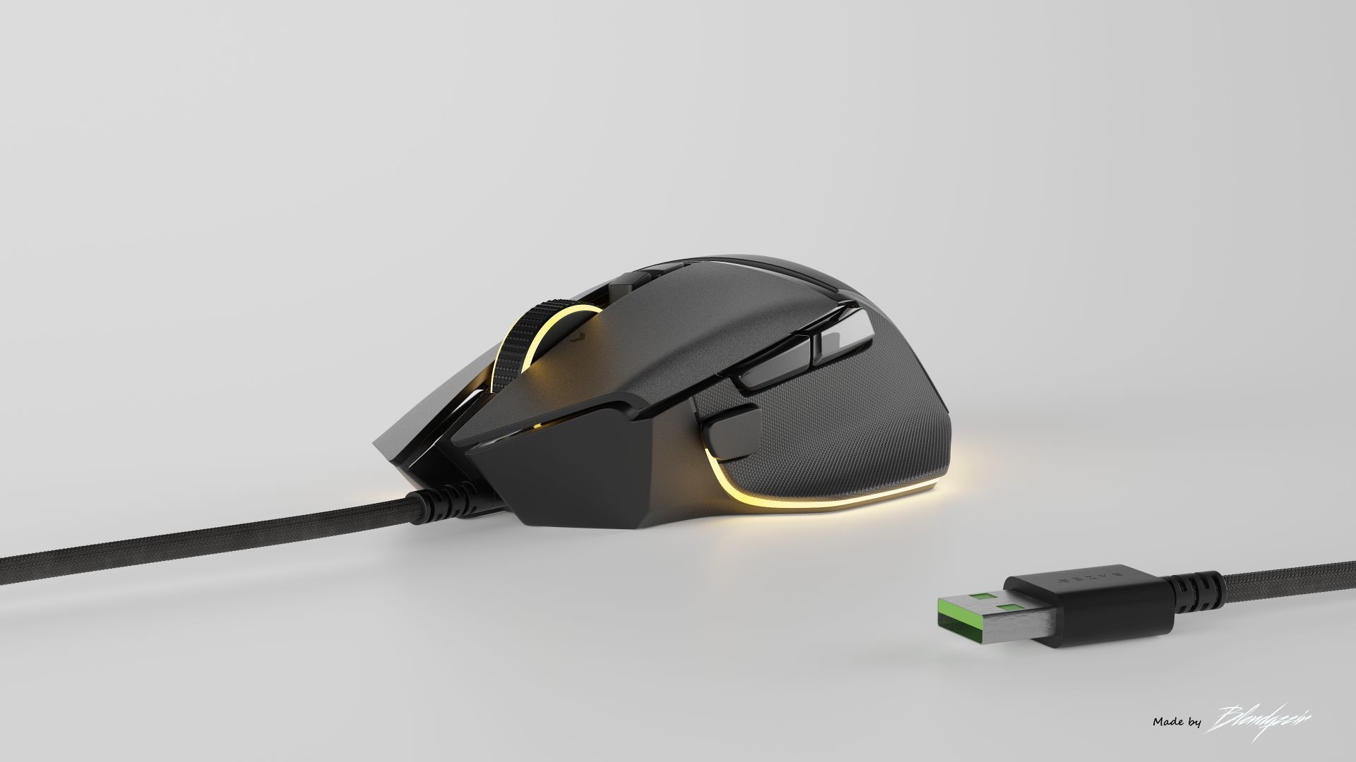 RAZER BASILISK V3 WIRED 3D model_1