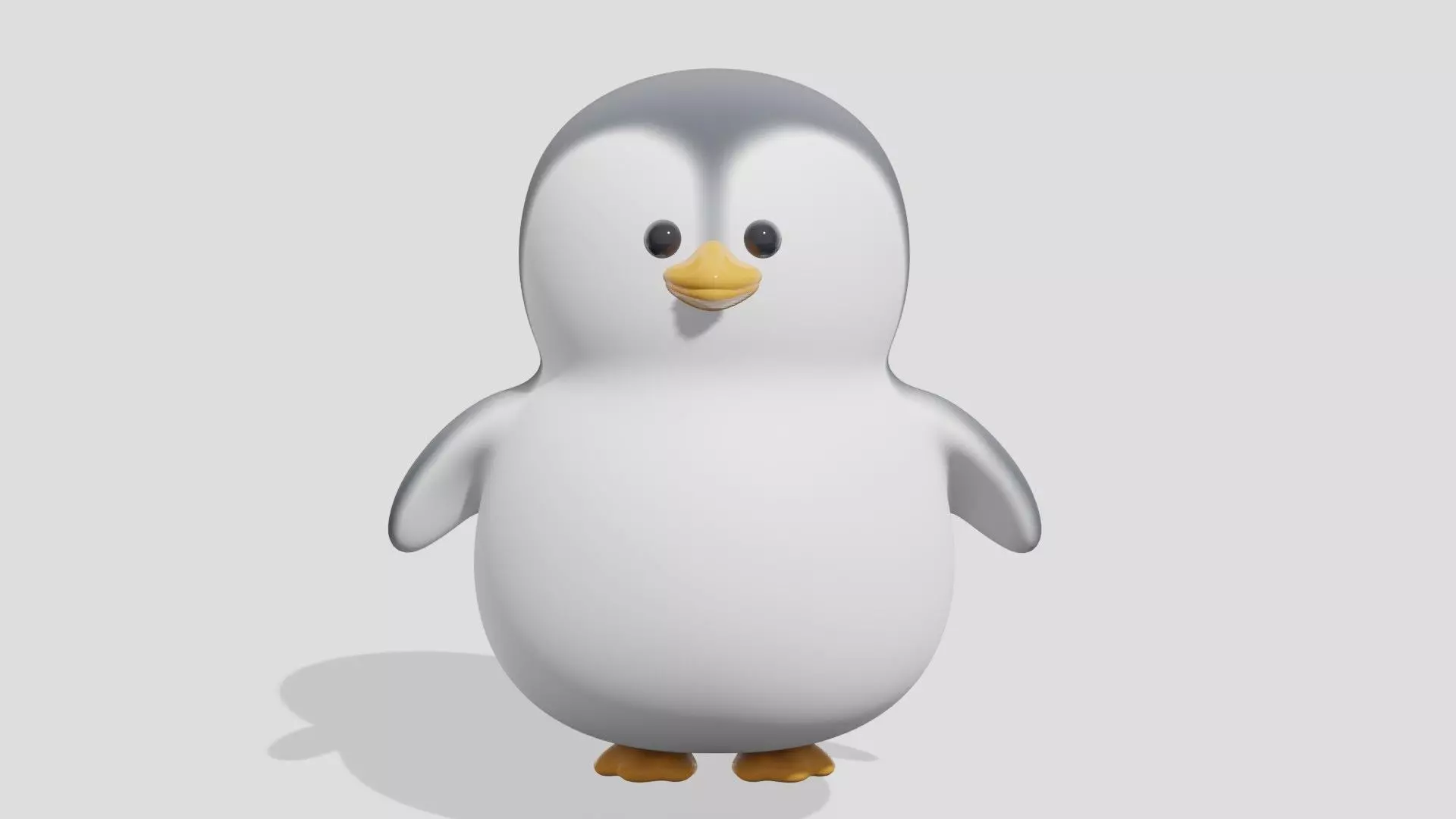 Cute little penguin  3D model_0