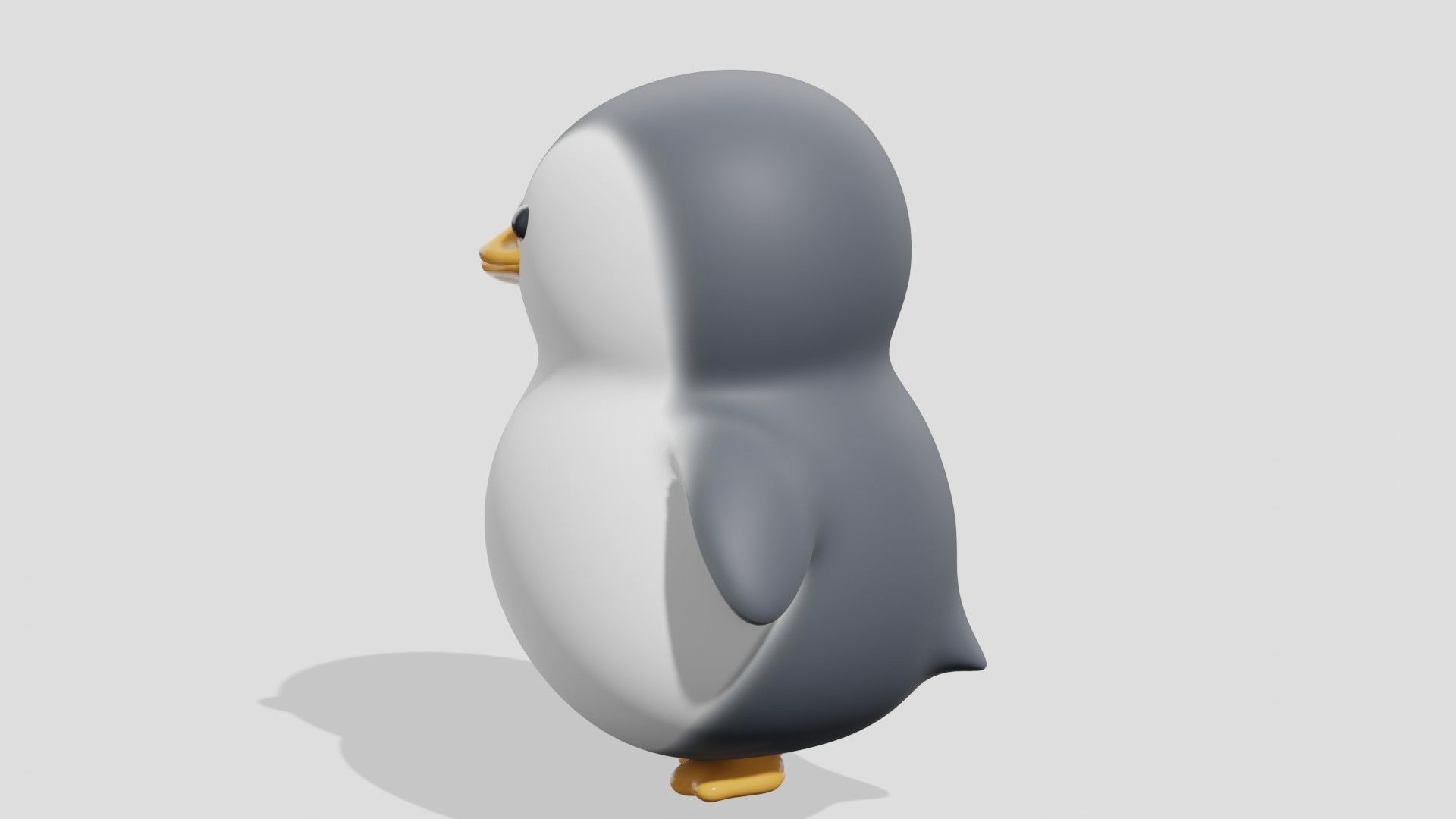 Cute little penguin  3D model_2
