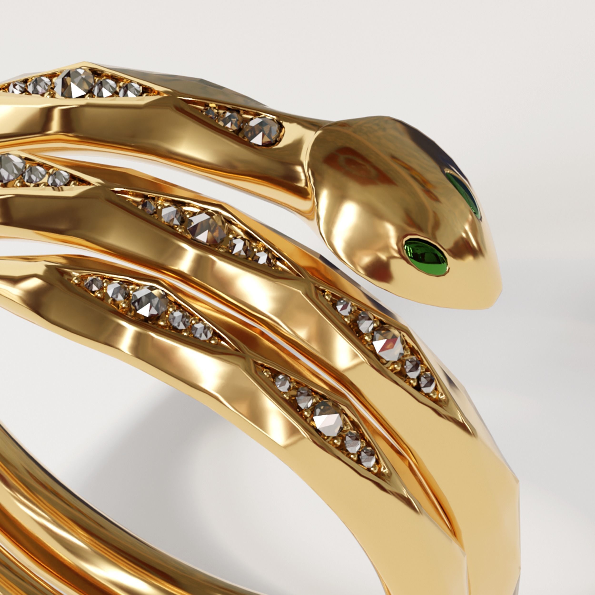 Snake Ring 3D print model 3D print model_1