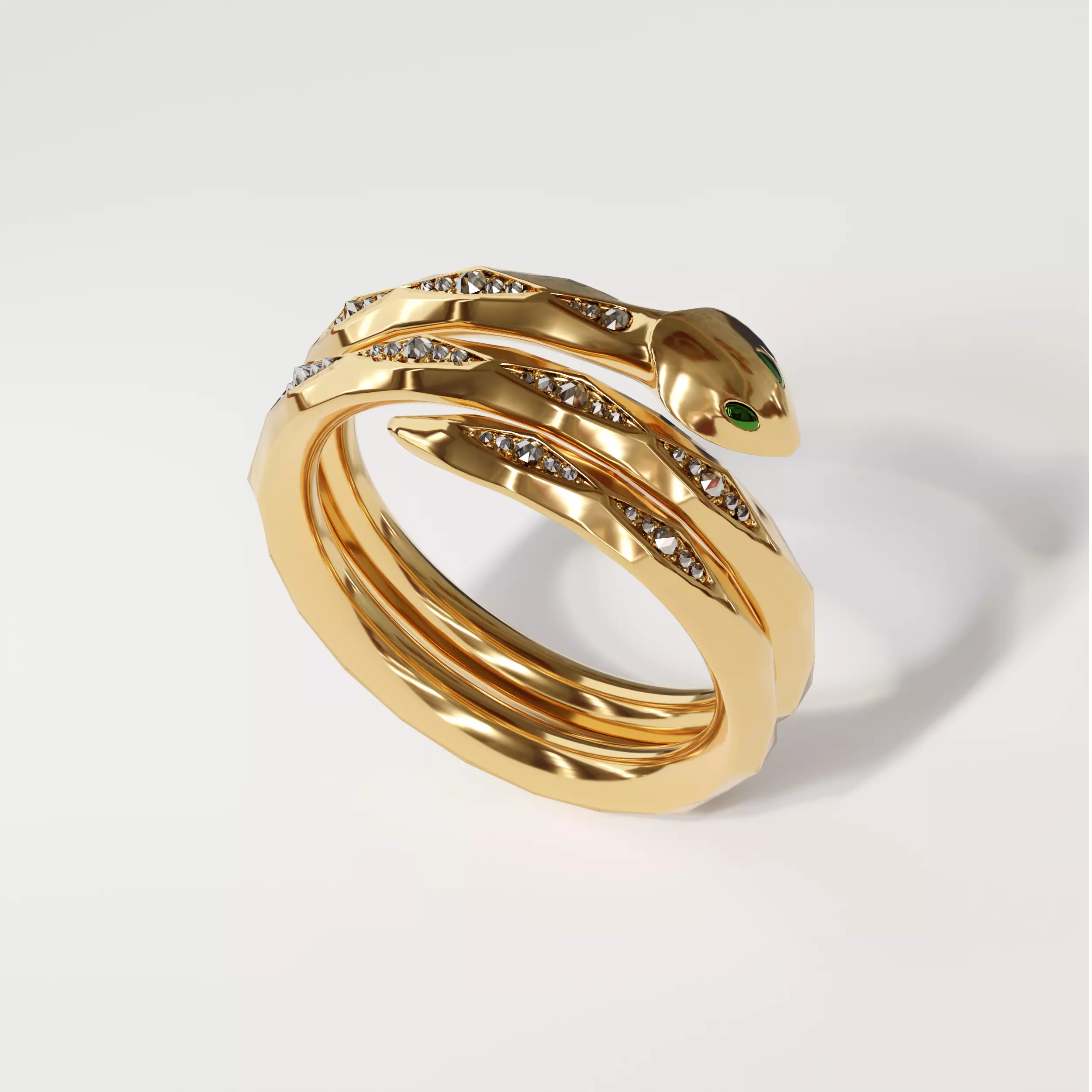 Snake Ring 3D print model 3D print model_0