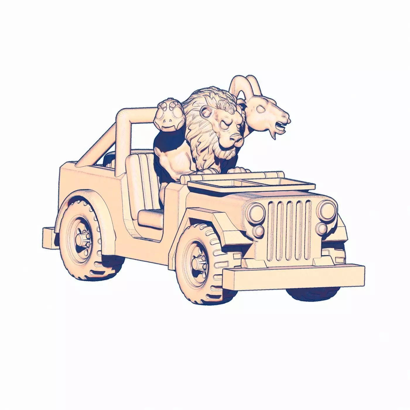 Che Cho and Chu TUSSLE FOR VICTORY 3D print model