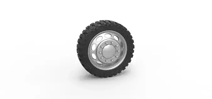 Front semi wheel for pickup V20 Scale 1 to 25