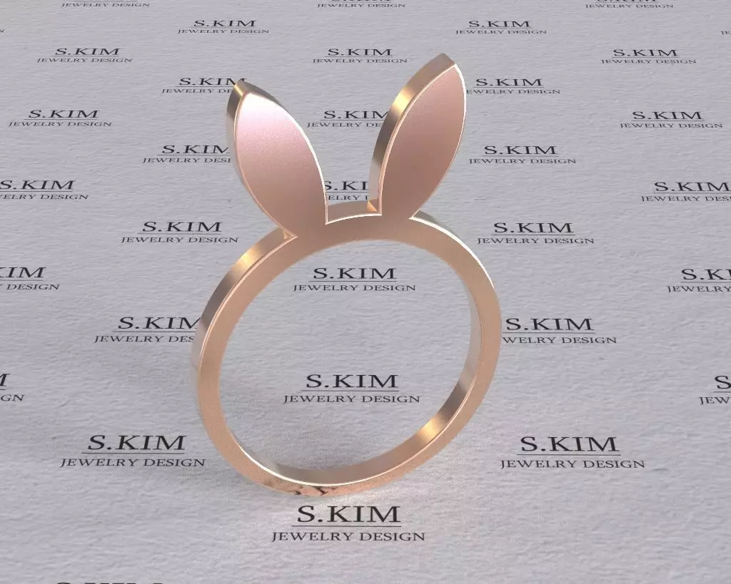 Rabbit ears ring 3D print model