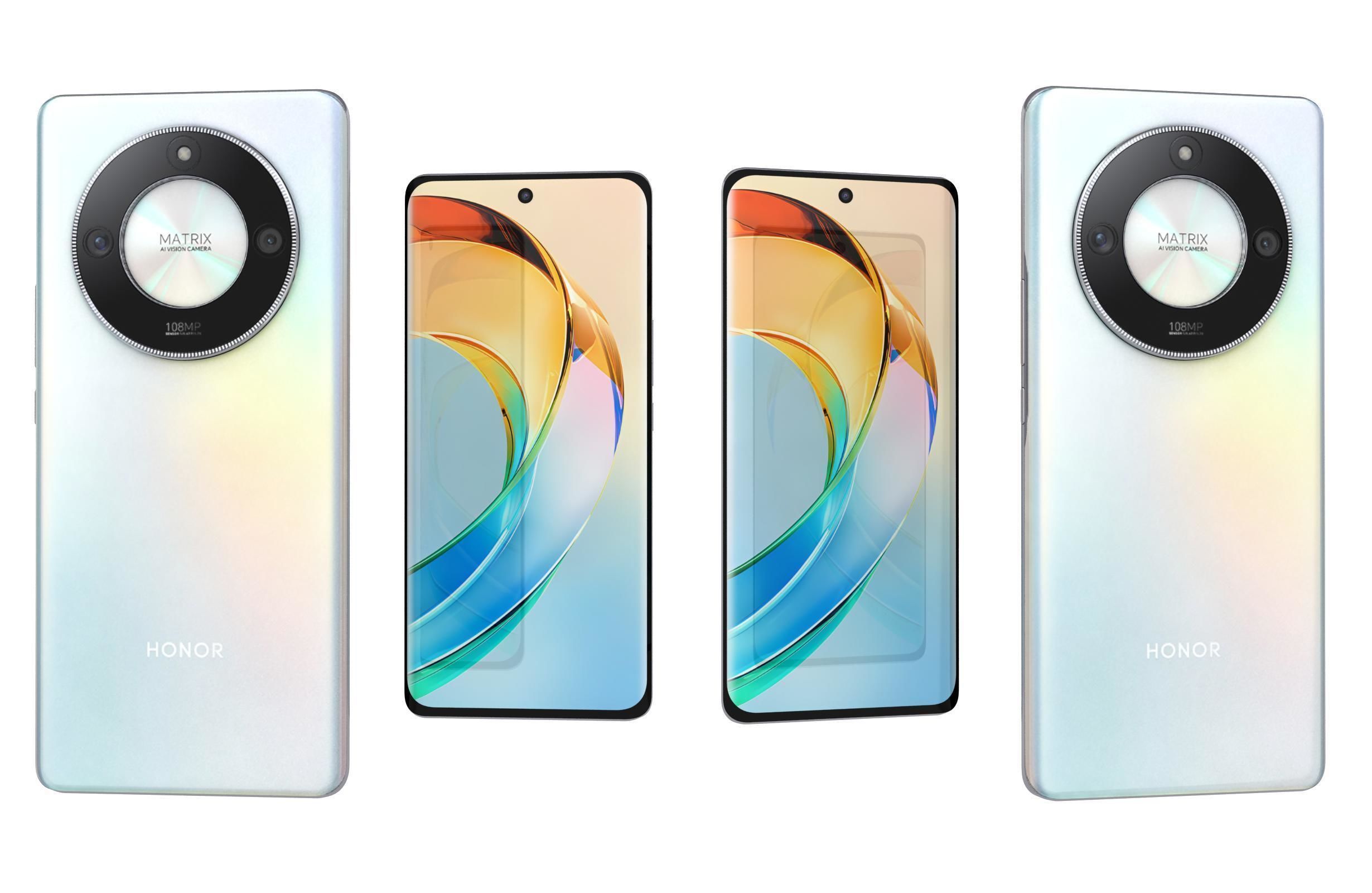 Honor X50 White Low-poly 3D model_3