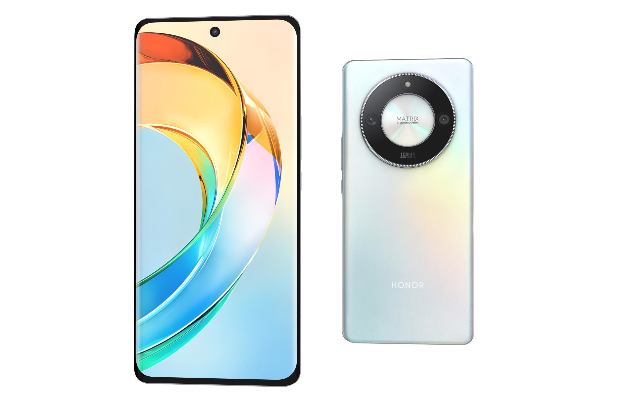 Honor X50 White Low-poly 3D model_6