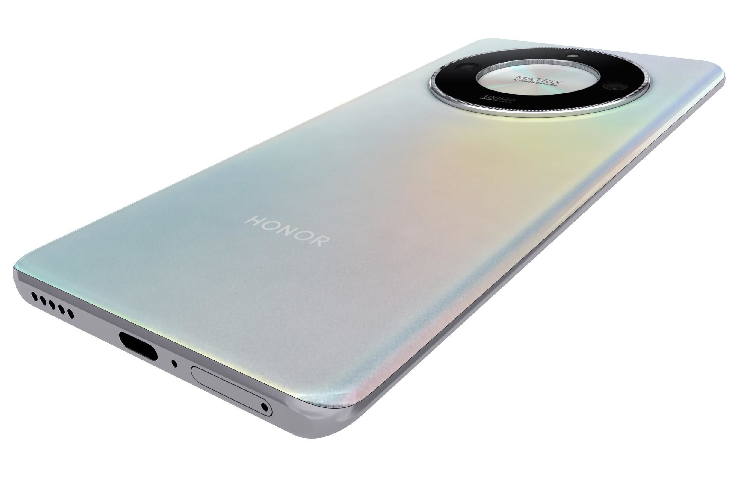 Honor X50 White Low-poly 3D model_14