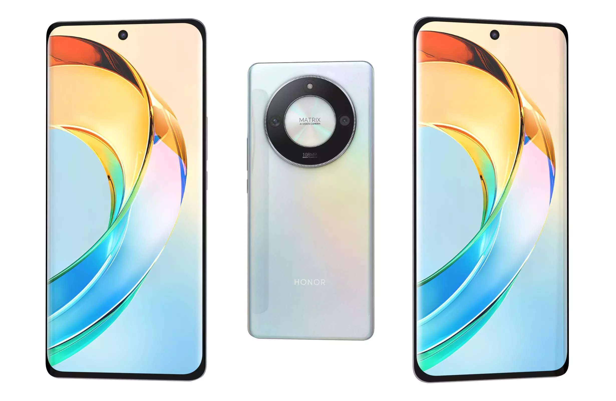 Honor X50 White Low-poly 3D model_0