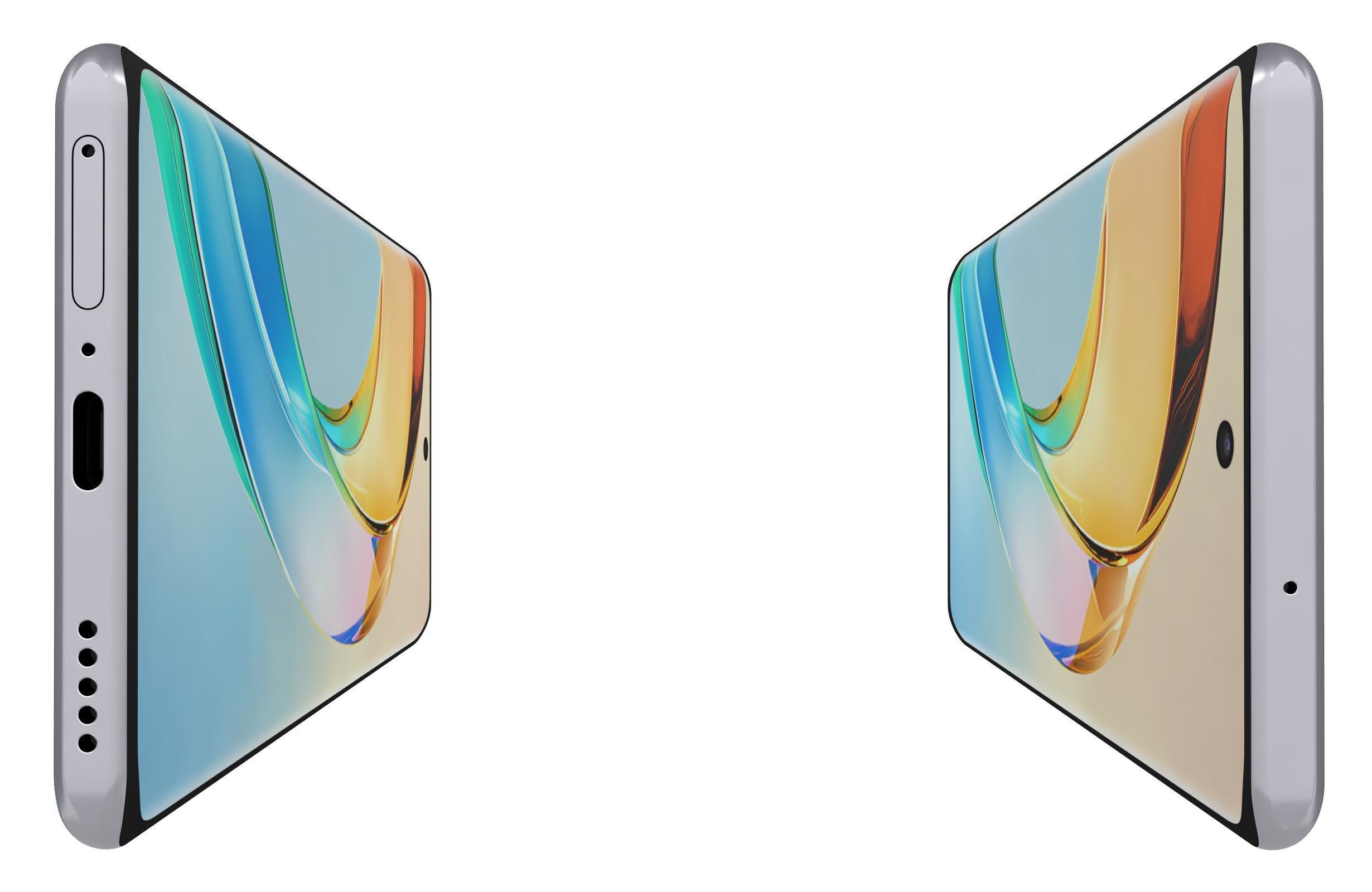 Honor X50 White Low-poly 3D model_8