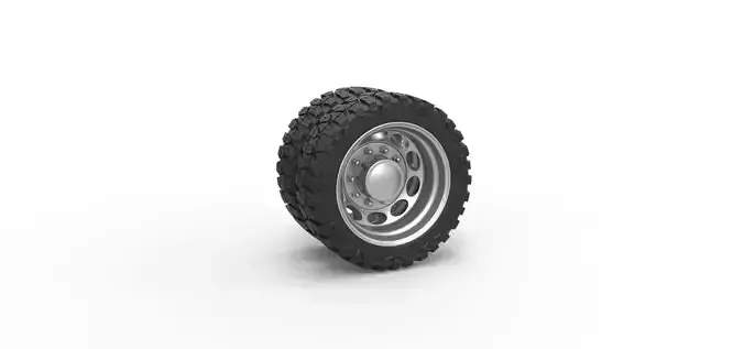 Rear semi wheel for pickup V20 Scale 1 to 25