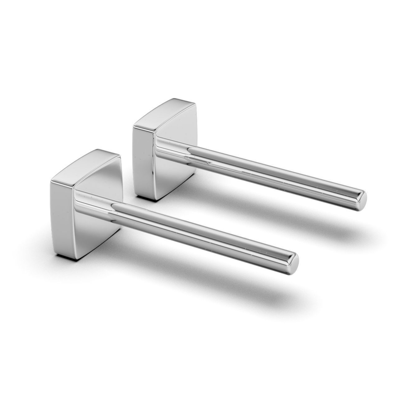 Earring Enamel Box 4x4mm 3D print model_7