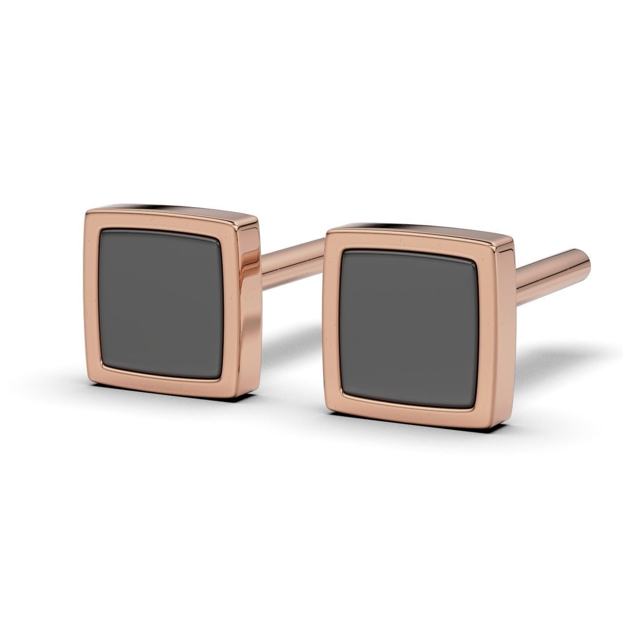 Earring Enamel Box 5x5mm 3D print model_1