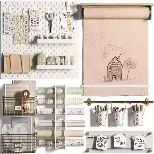 Ikea SKADIS Pegboard Easel and Decor for Teenagers and Kids 08