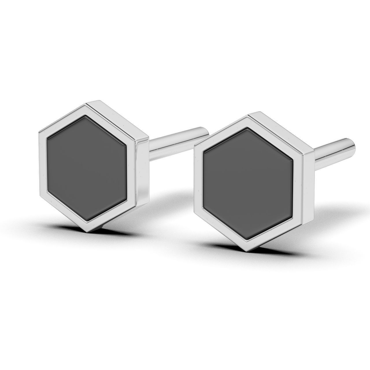 Enamel Hexagon 6mm 3D print model_1