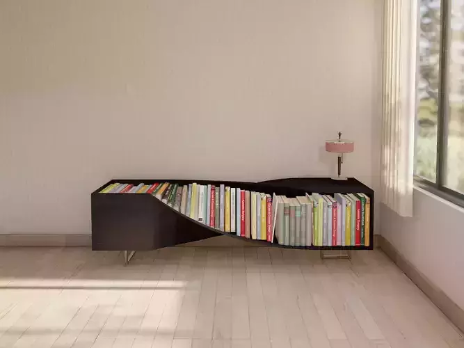 Book groove table Low-poly 3D model