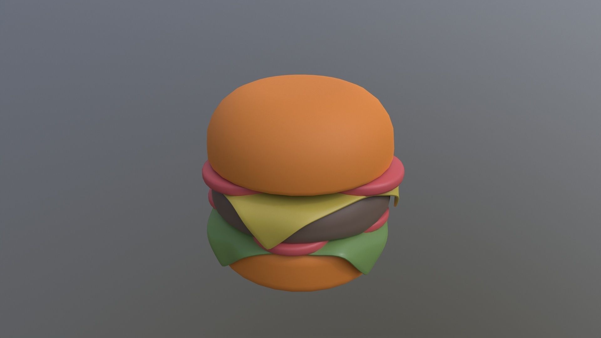 Hamburger 3D Model Low-poly 3D model_4