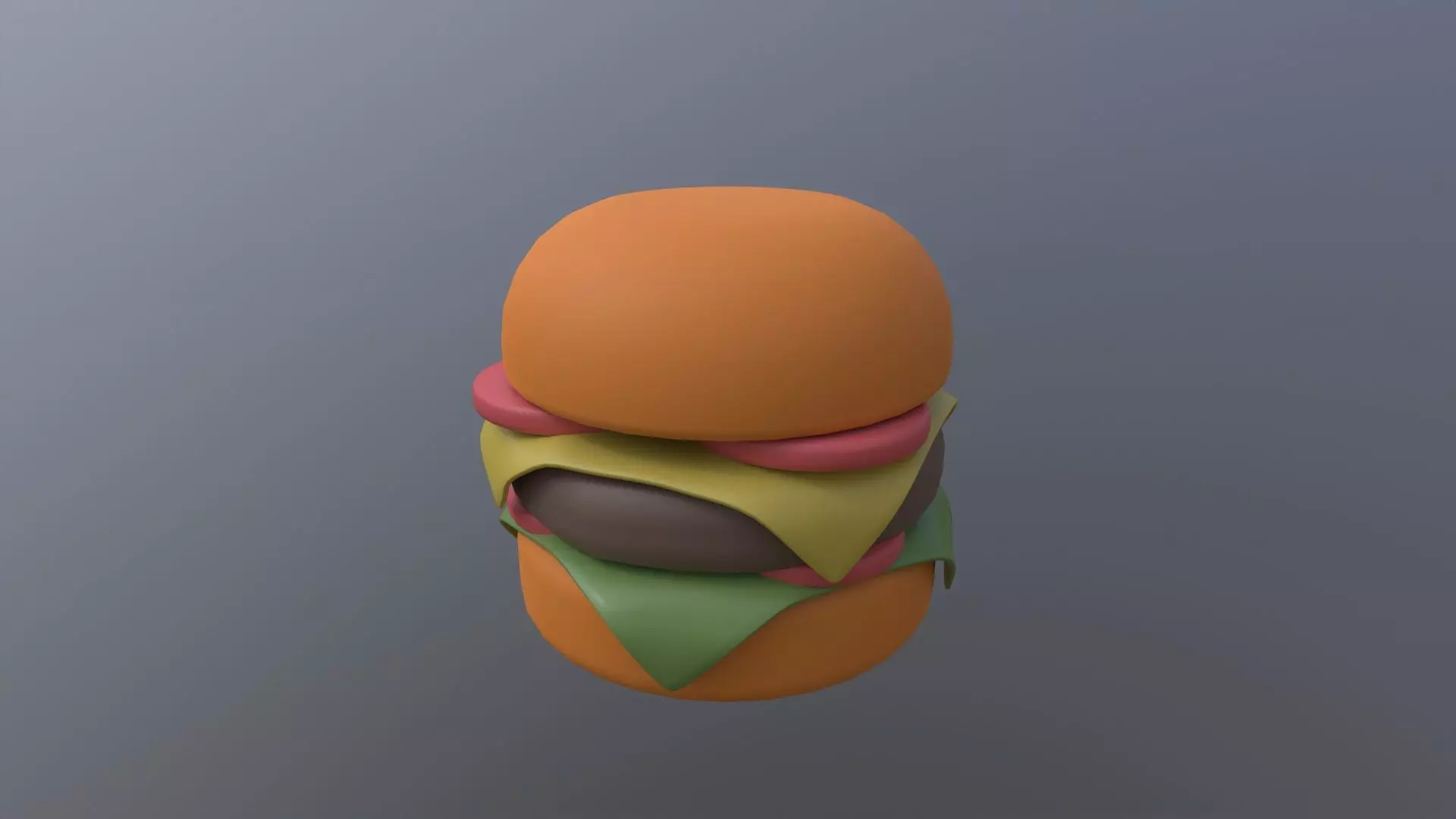 Hamburger 3D Model Low-poly 3D model_0