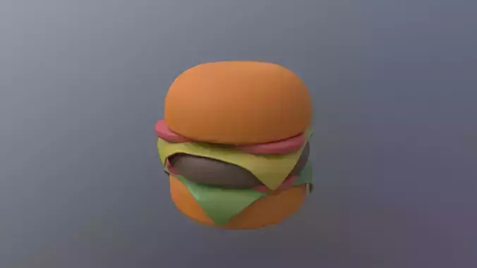 Hamburger 3D Model Low-poly 3D model
