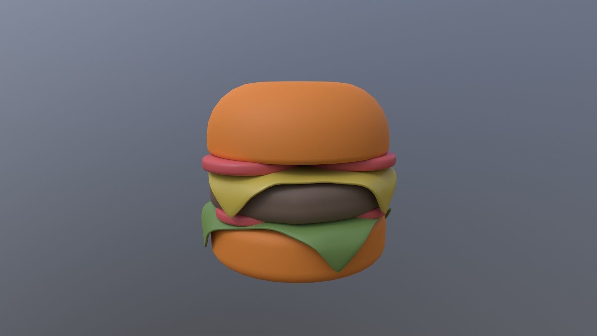 Hamburger 3D Model Low-poly 3D model_6