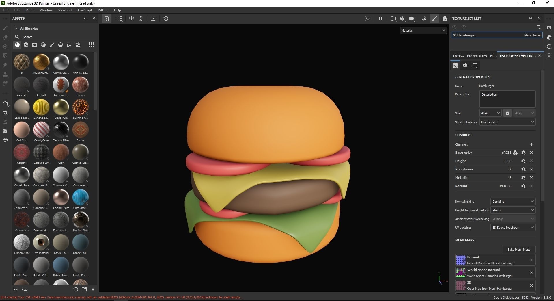Hamburger 3D Model Low-poly 3D model_7