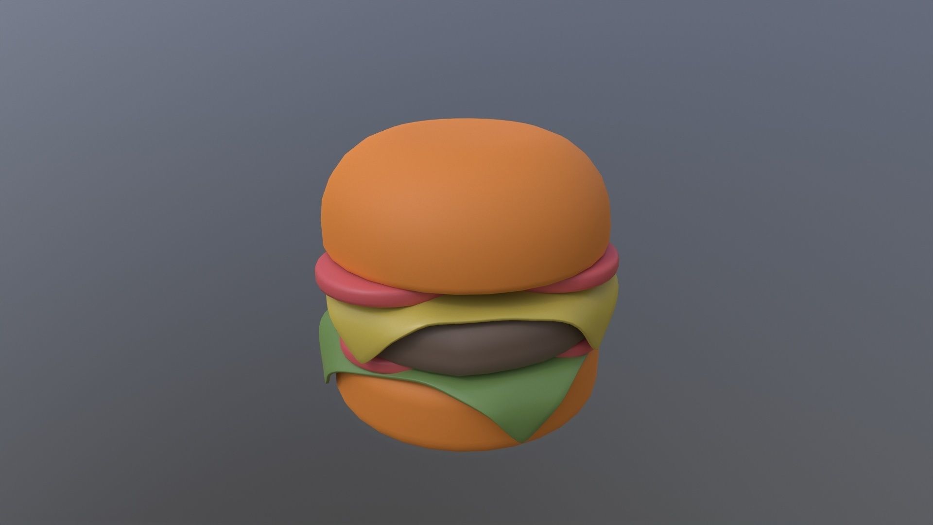 Hamburger 3D Model Low-poly 3D model_5