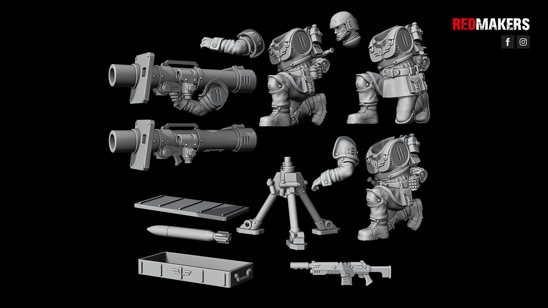 Shock Troops - Heavy Support Squad of the Imperial Force  3D print model_37