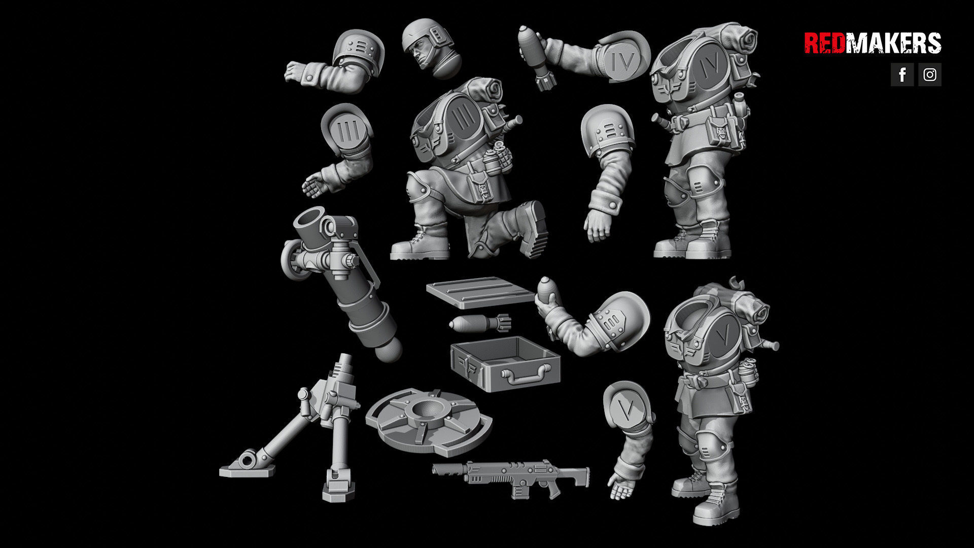 Shock Troops - Heavy Support Squad of the Imperial Force  3D print model_29