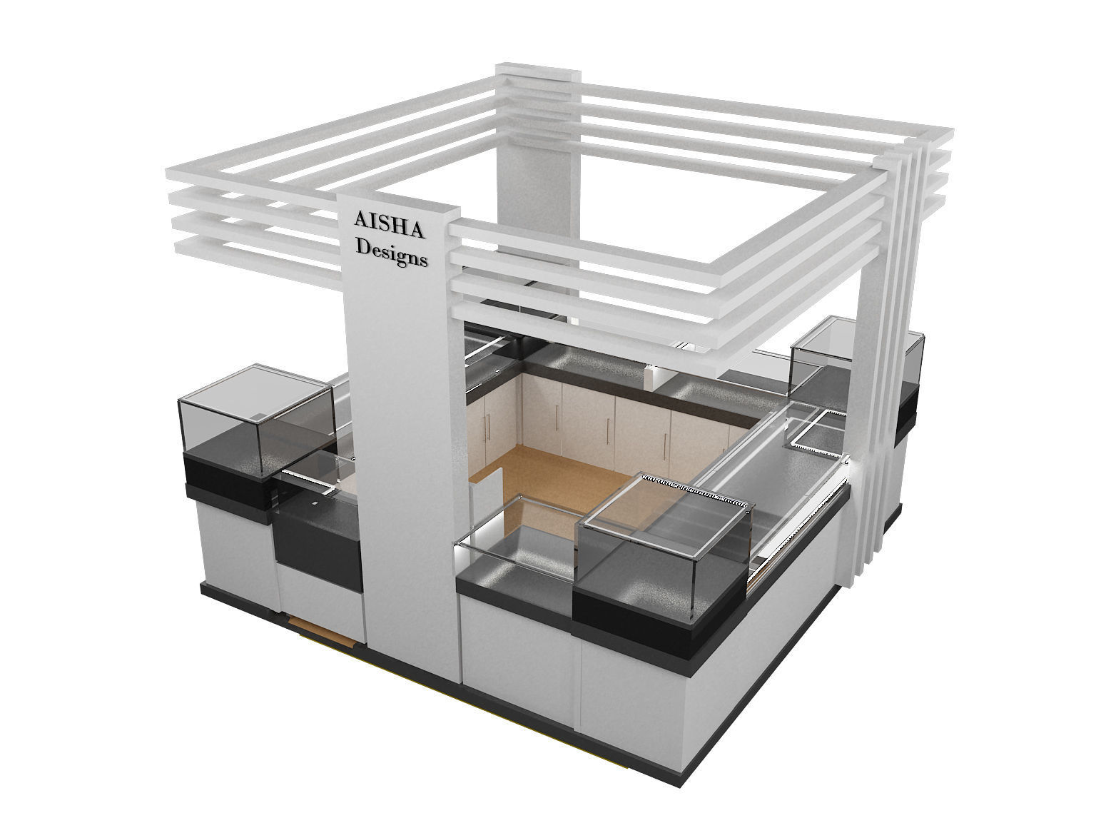 Booth Exhibition Stand a335 3D model_2