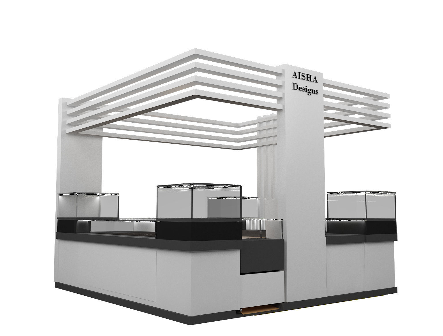 Booth Exhibition Stand a335 3D model_6