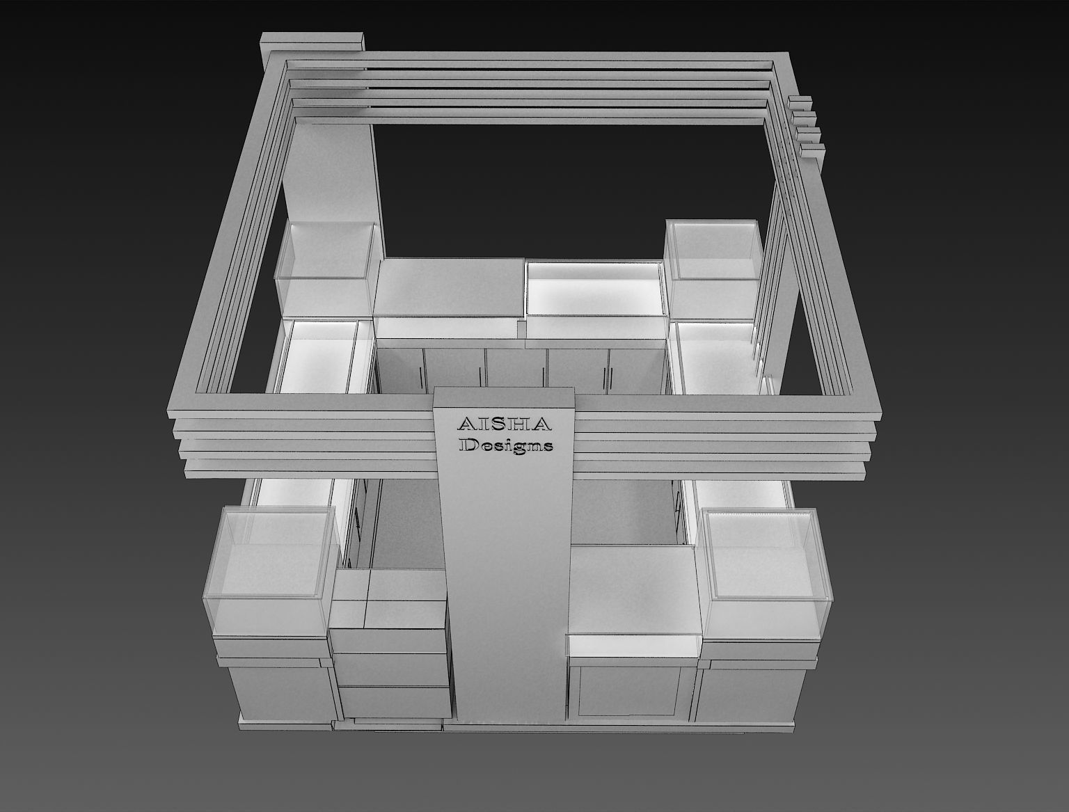 Booth Exhibition Stand a335 3D model_5
