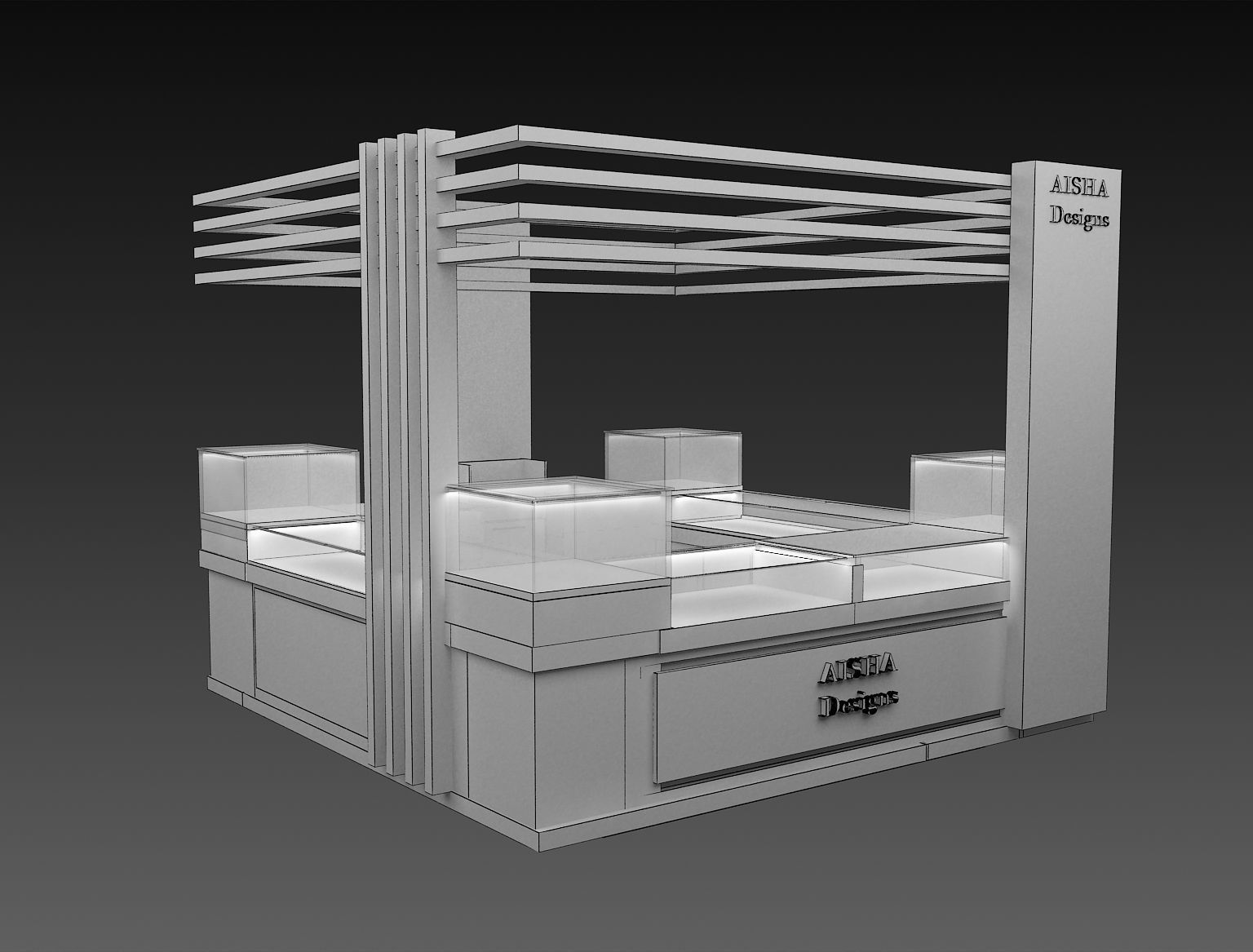 Booth Exhibition Stand a335 3D model_1