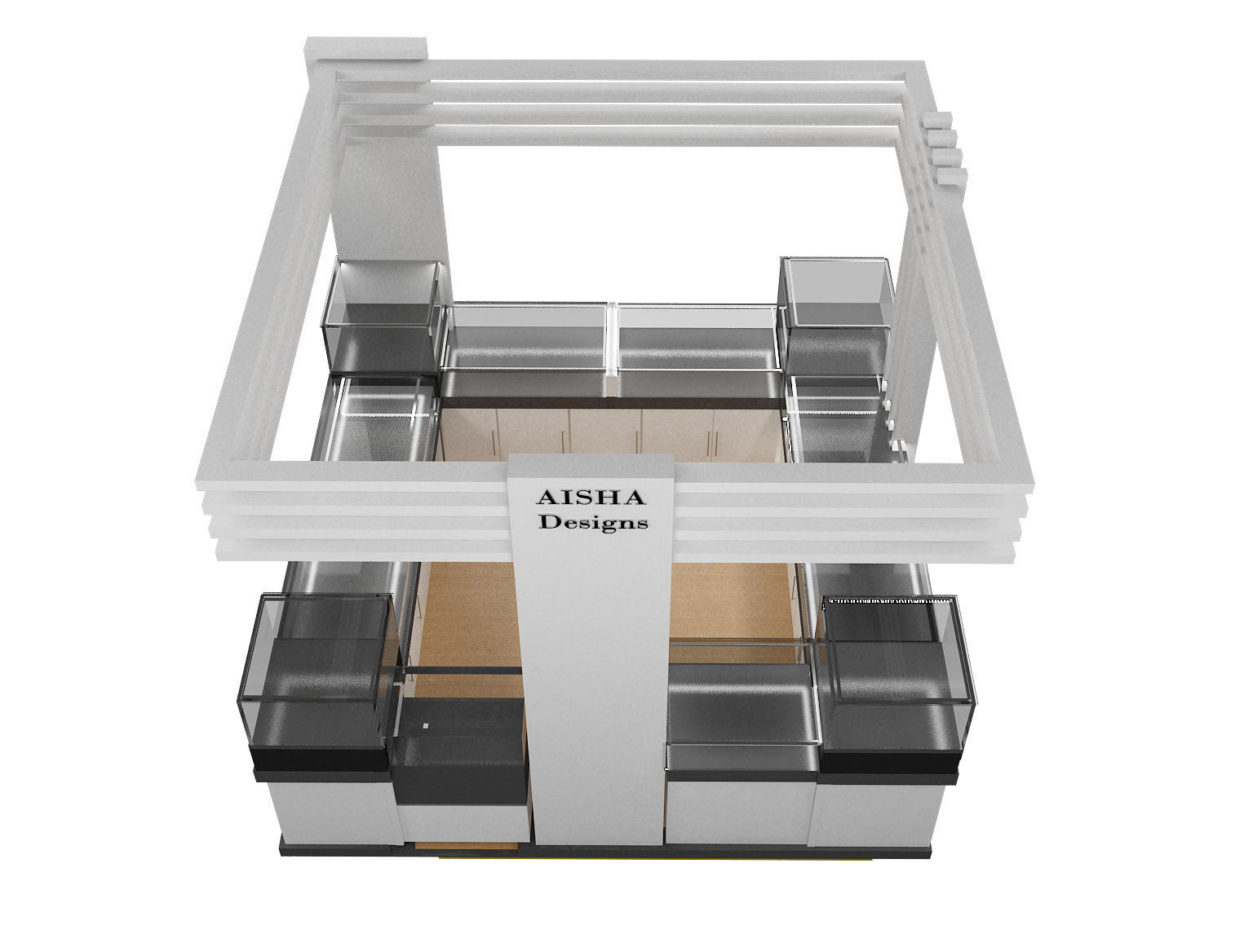 Booth Exhibition Stand a335 3D model_4