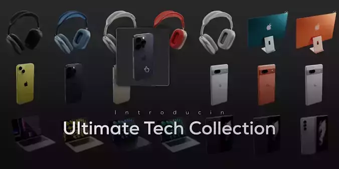 Ultimate Tech Flagships Introducing the Complete Assets Library 3D model