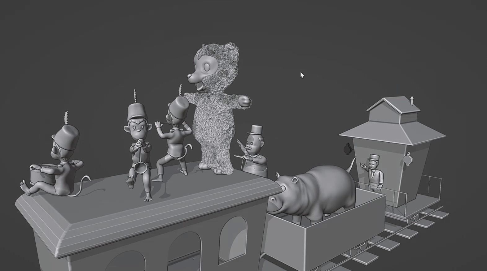 Animal Train 3D Model Inspired by a book of Roberts Elizabeth 3D model_14