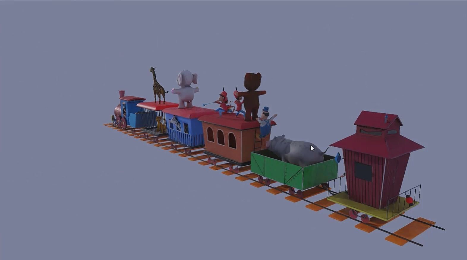 Animal Train 3D Model Inspired by a book of Roberts Elizabeth 3D model_25