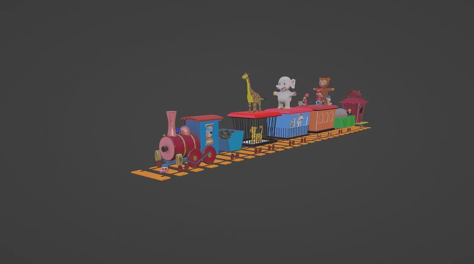 Animal Train 3D Model Inspired by a book of Roberts Elizabeth 3D model_18
