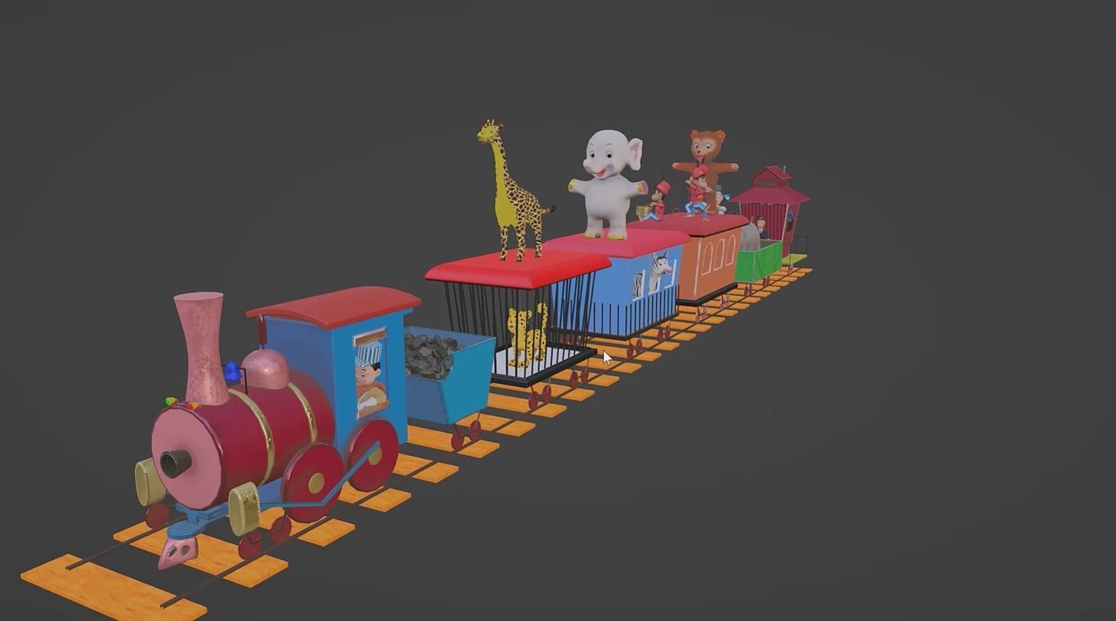 Animal Train 3D Model Inspired by a book of Roberts Elizabeth 3D model_31