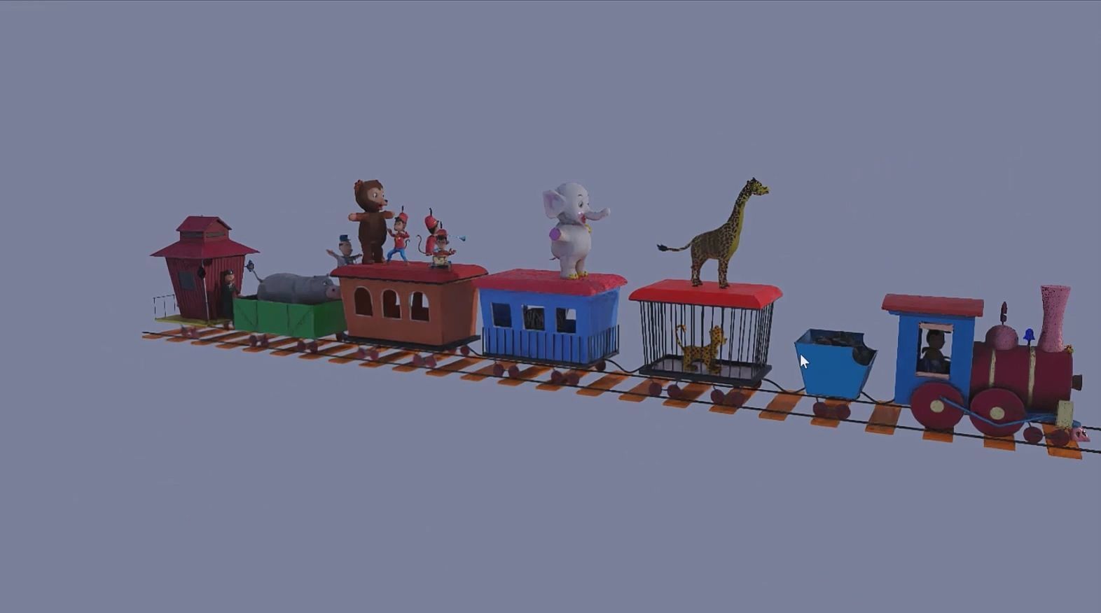 Animal Train 3D Model Inspired by a book of Roberts Elizabeth 3D model_28