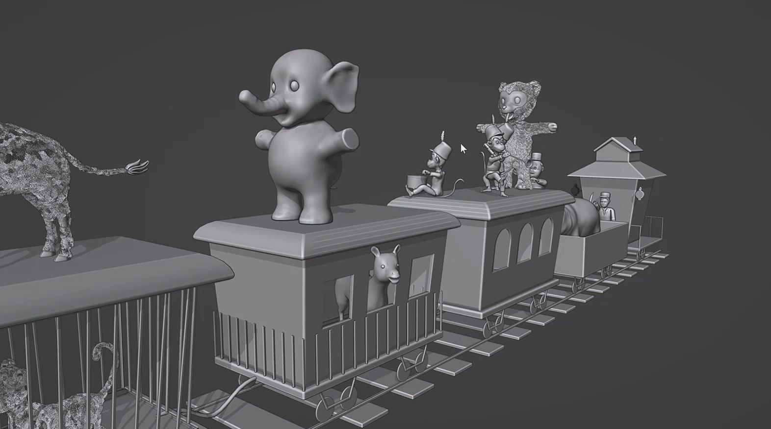 Animal Train 3D Model Inspired by a book of Roberts Elizabeth 3D model_15