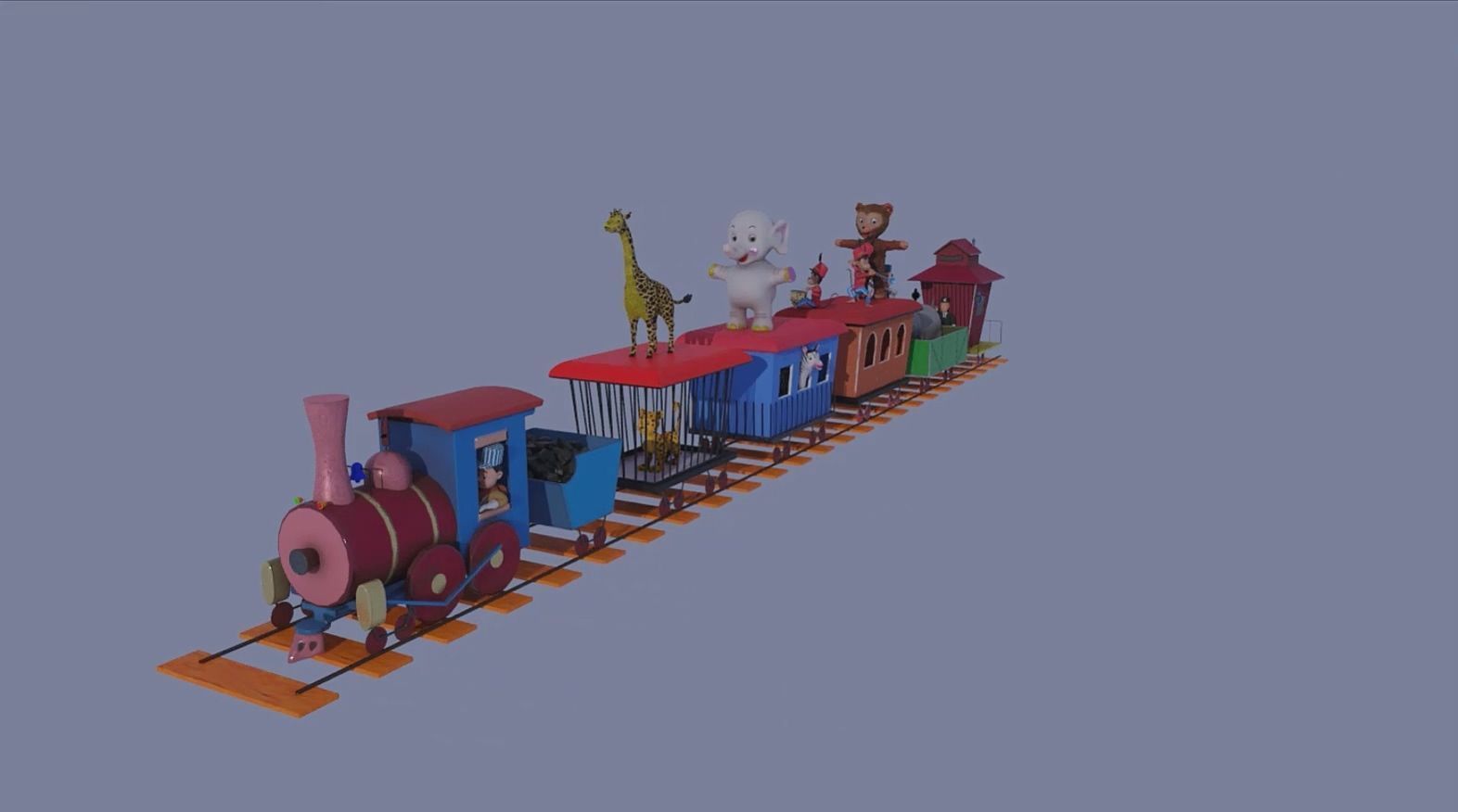 Animal Train 3D Model Inspired by a book of Roberts Elizabeth 3D model_30