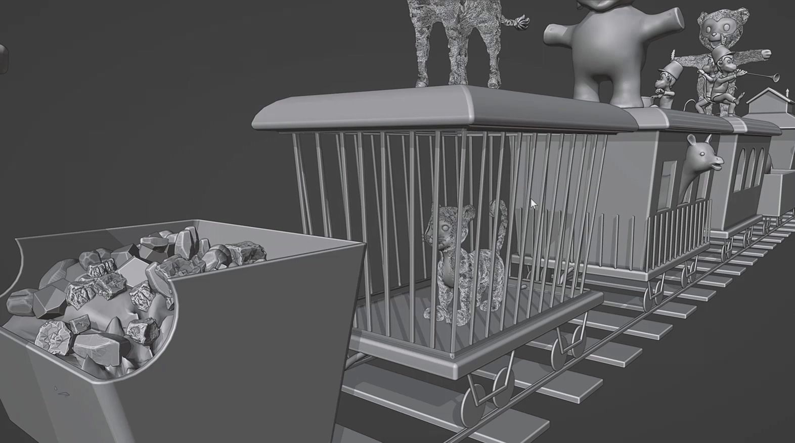 Animal Train 3D Model Inspired by a book of Roberts Elizabeth 3D model_16